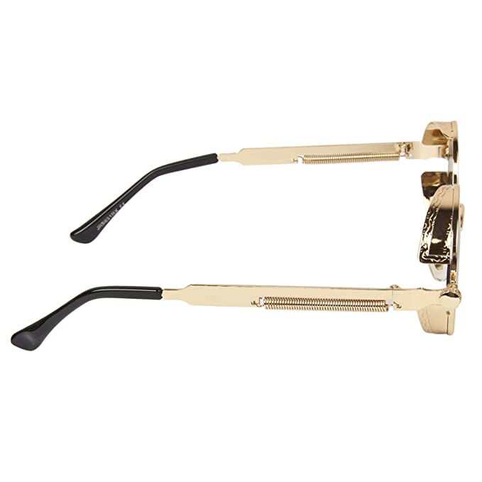 Bilde av en person som bruker unisex retro runde solbriller med UV400, mote og komfort.