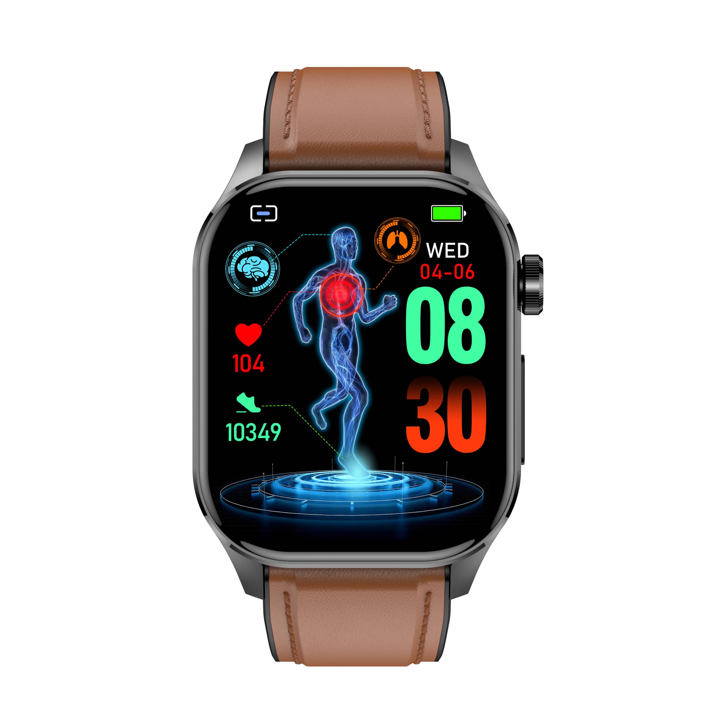 Treningsklokke med GPS, pulsmåler og sportsmoduser. Robust, vanntett smartklokke for fitness.