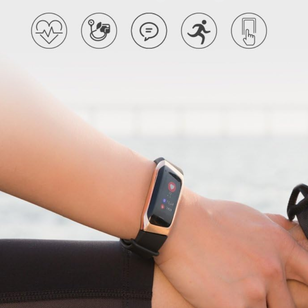 Unisex Smartklokke med Fitness Tracker og Pulsmåler