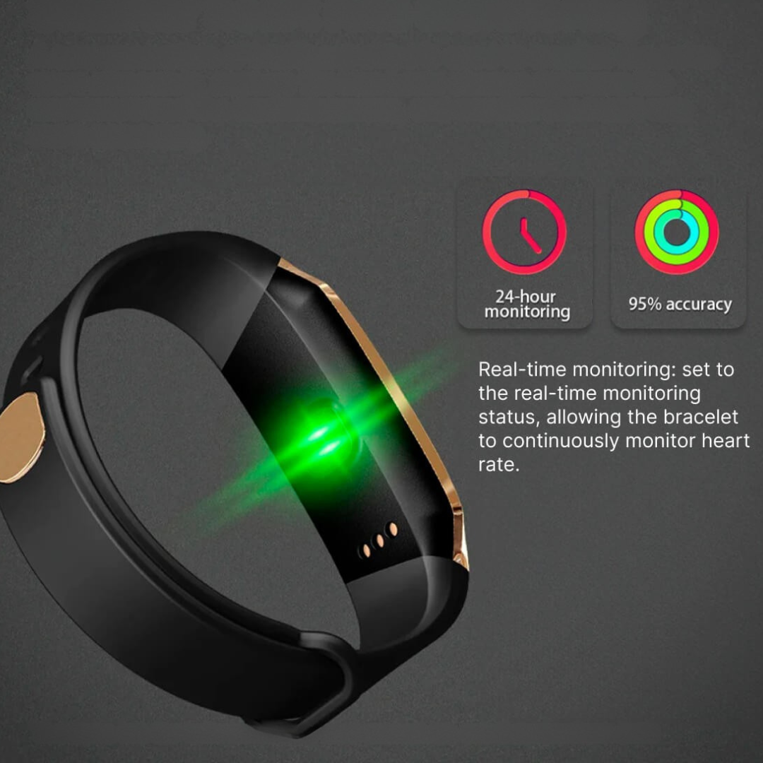 Unisex Smartklokke med Fitness Tracker og Pulsmåler