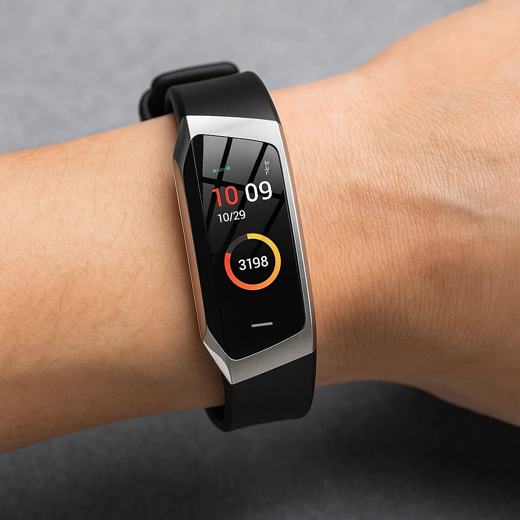 Unisex Smartklokke med Fitness Tracker og Pulsmåler
