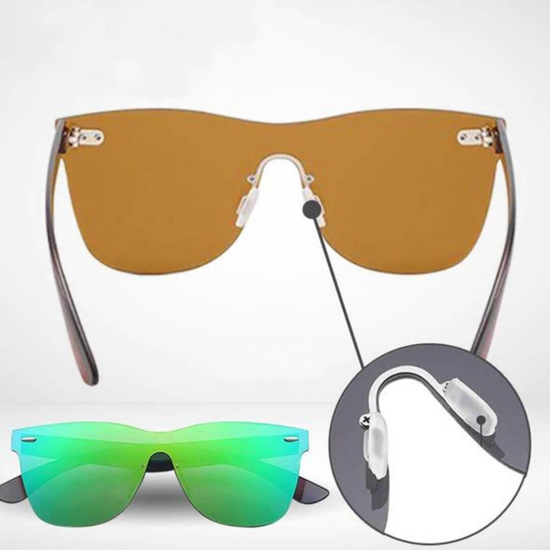 Unisex solbriller med UV400 filter, fargede speillinser, tidløs mote og stil.
