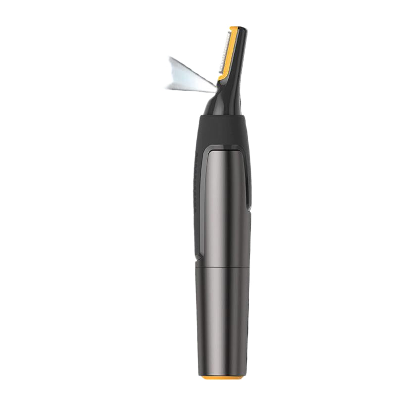Unisex trådløs presisjonstrimmer for fjerning av ansiktshår, øyenbryn eller skjegg, kompakt design.
