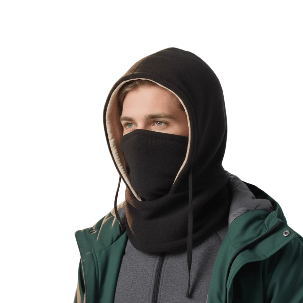 Unisex vindtett vinterlue i fleece for ski, fottur og sykling. Varmt hodeplagg for kaldt vær, beskytter mot vind.