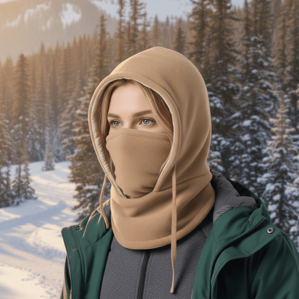 Allsidig unisex vinterlue med vindtett funksjon. Varmt fleece hodeplagg for ski, fottur og annen utendørsbruk.