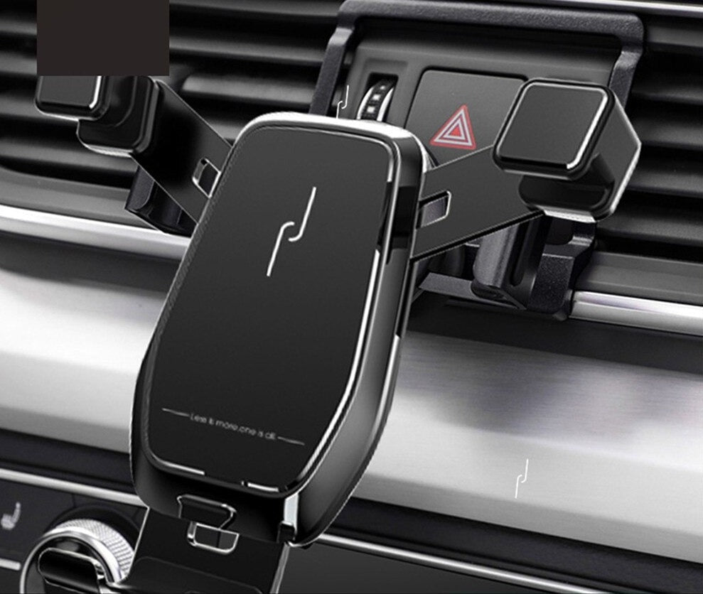 Sikker universal telefonholder for bilventiler, holder en smarttelefon med et fast grep