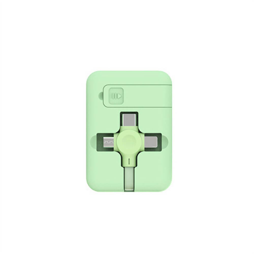 Universell uttrekkbar ladekabel med hurtiglading for Lightning, Type-C, Micro-USB. Smart mobil gadget.