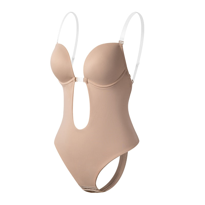 Usynlig formende bodysuit for kvinner, glatter kurver sømløst under klær. Ideell for figurnære antrekk.