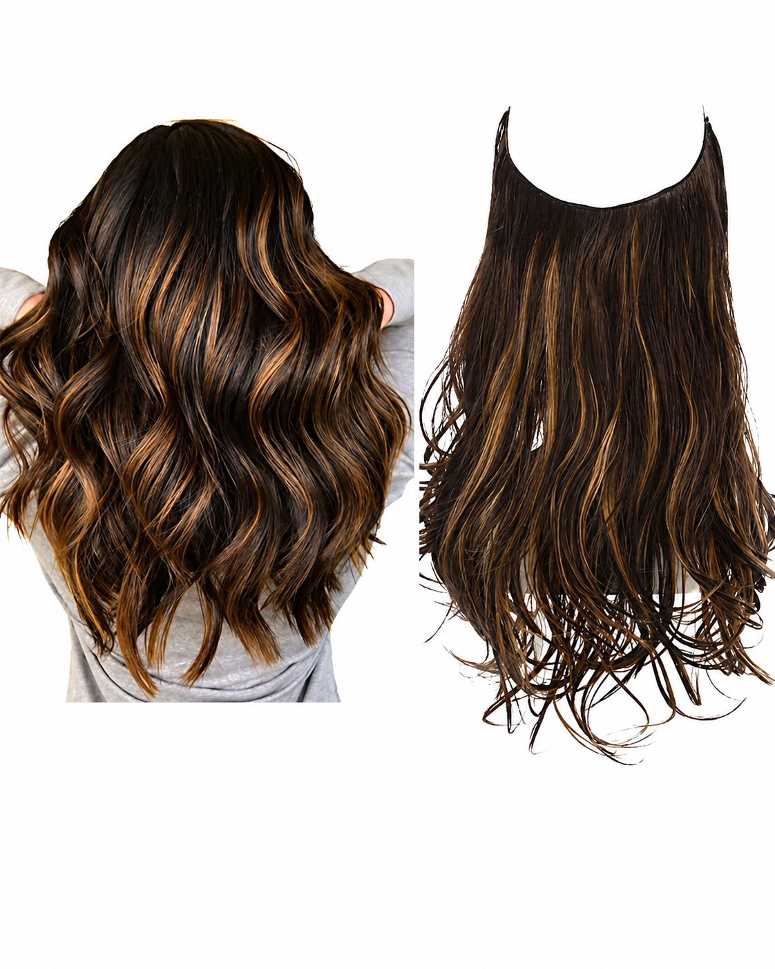 Kvinner hår: Usynlige hårforlengelser. Naturlig look med volum og lengde for enkel styling.