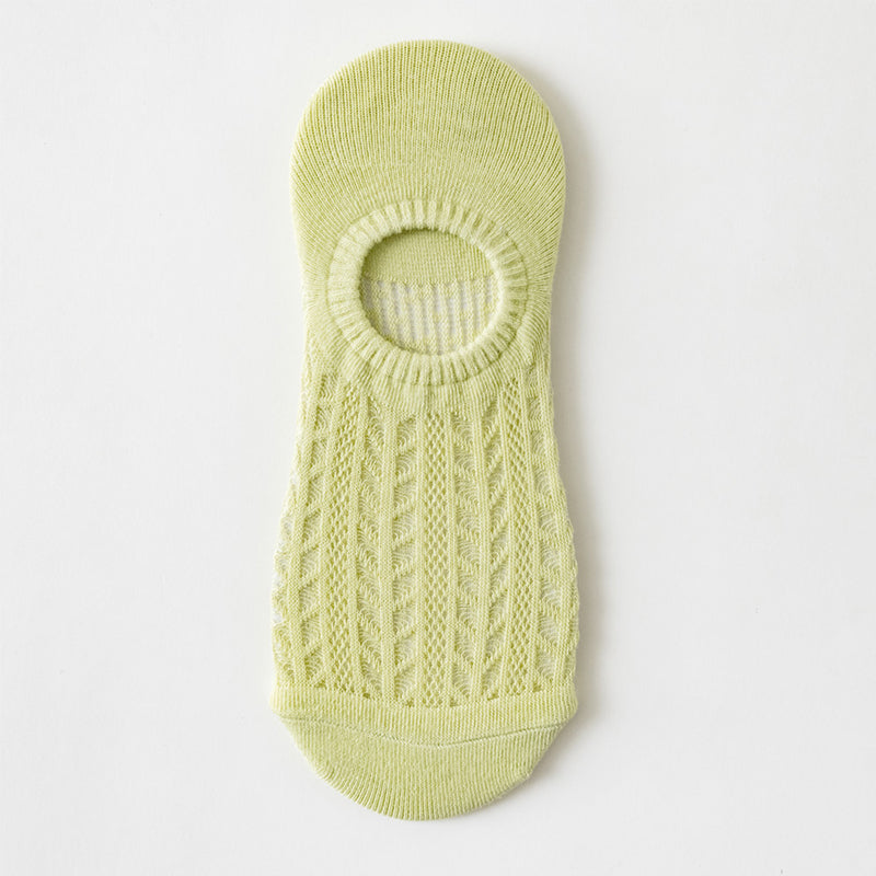 "Usynlige luft sokker med mesh-design, sklisikker silikon, elastiske og komfortable tilbehør for sko, passer de fleste kvinne