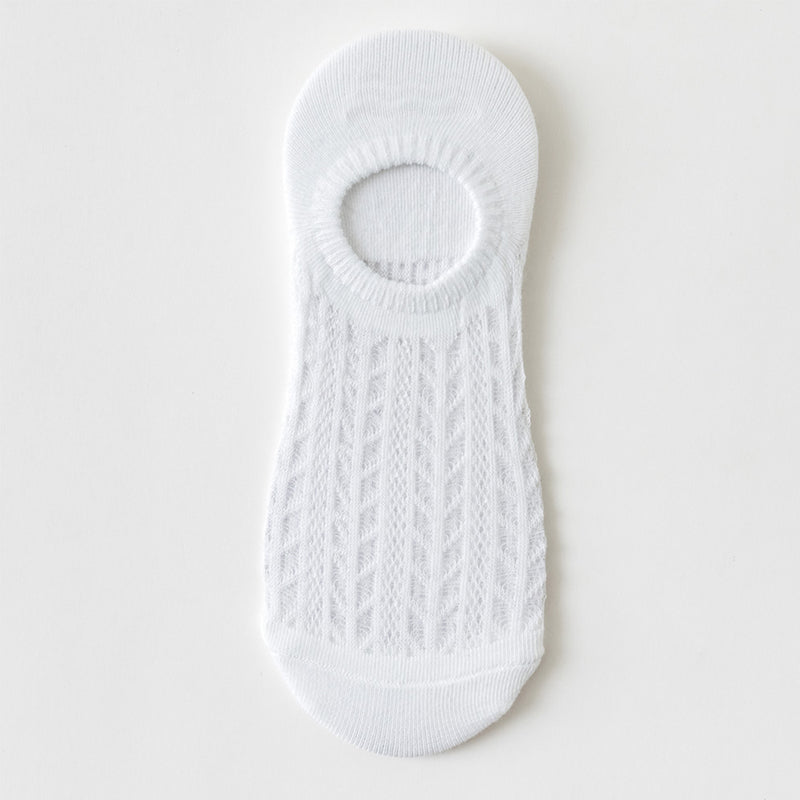 "Usynlige luft sokker med mesh-design, sklisikker silikon, elastiske og komfortable tilbehør for sko, passer de fleste kvinne