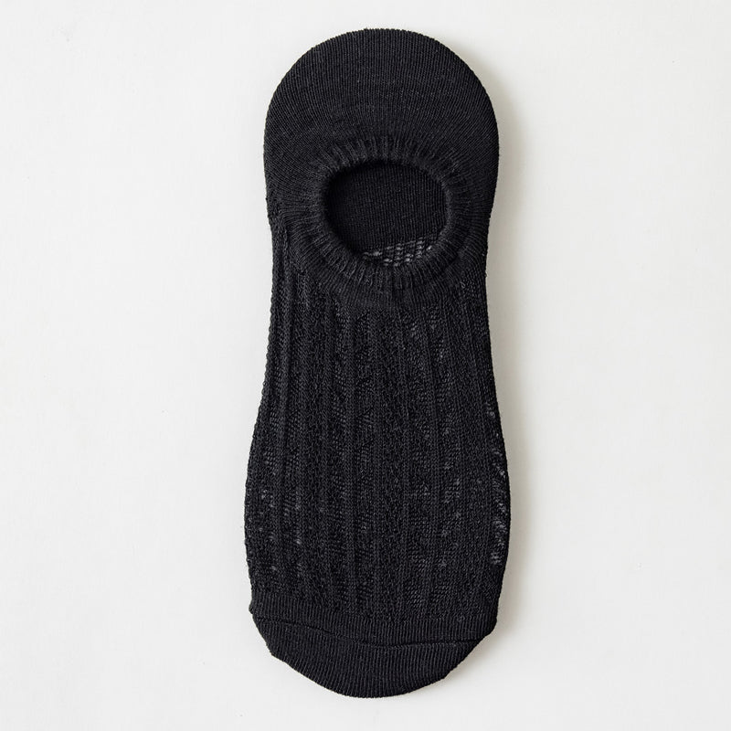 "Usynlige luft sokker med mesh-design, sklisikker silikon, elastiske og komfortable tilbehør for sko, passer de fleste kvinne
