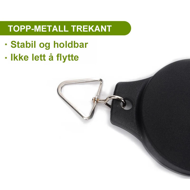 "Uttrekkbar, robust krok for hagekurver og fuglematere, svart farge, justerbar lengde for balkong eller hage."