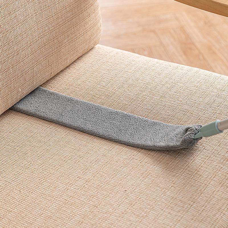 "Uttrekkbart støvrenser stativ med langt håndtak og mikrofiber; ideell for enkel rengjøring av støv og allergener."