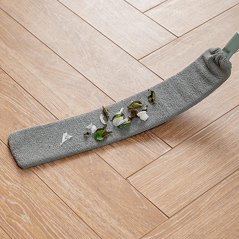 "Uttrekkbart støvrenser stativ med langt håndtak og mikrofiber; ideell for enkel rengjøring av støv og allergener."