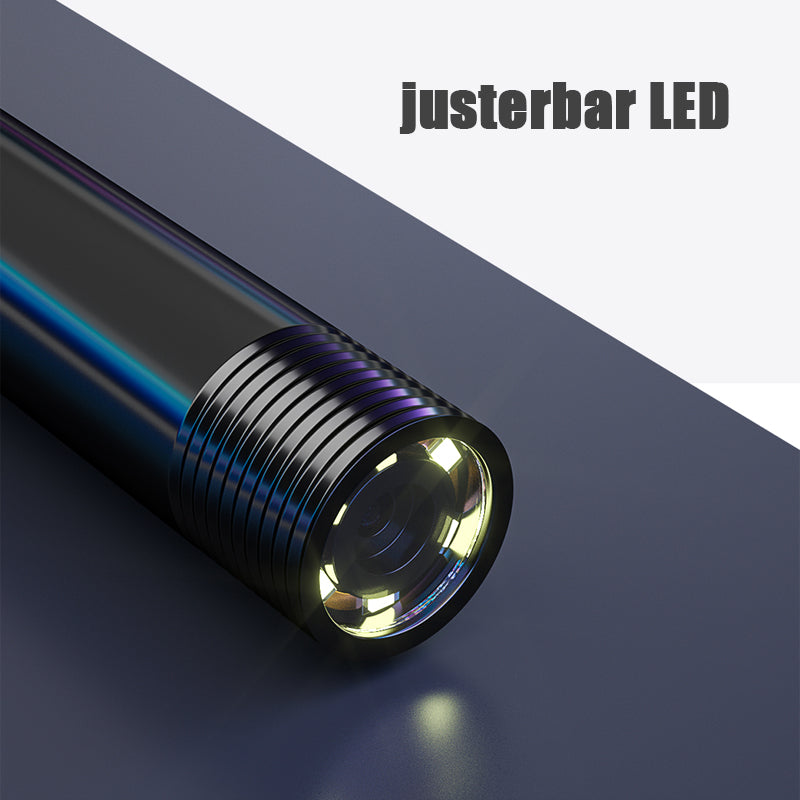 "Vanntett endoskop for bilinspeksjon, 720P HD, 3-i-1-grensesnitt, fleksibel kabel, LED-lys, for trange steder"