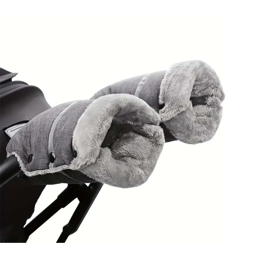 Myke, varme vognhansker for barnevogn. Vanntett ytterstoff og tykk fleece for komfortable vinterturer utendørs.