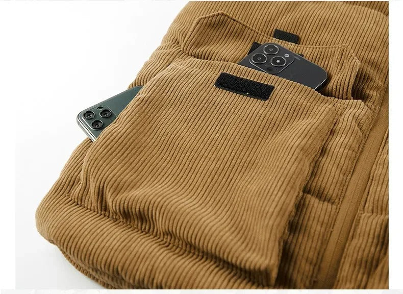 Varm og funksjonell vest for menn, perfekt som ytterplagg for høst, vinter og fritid.