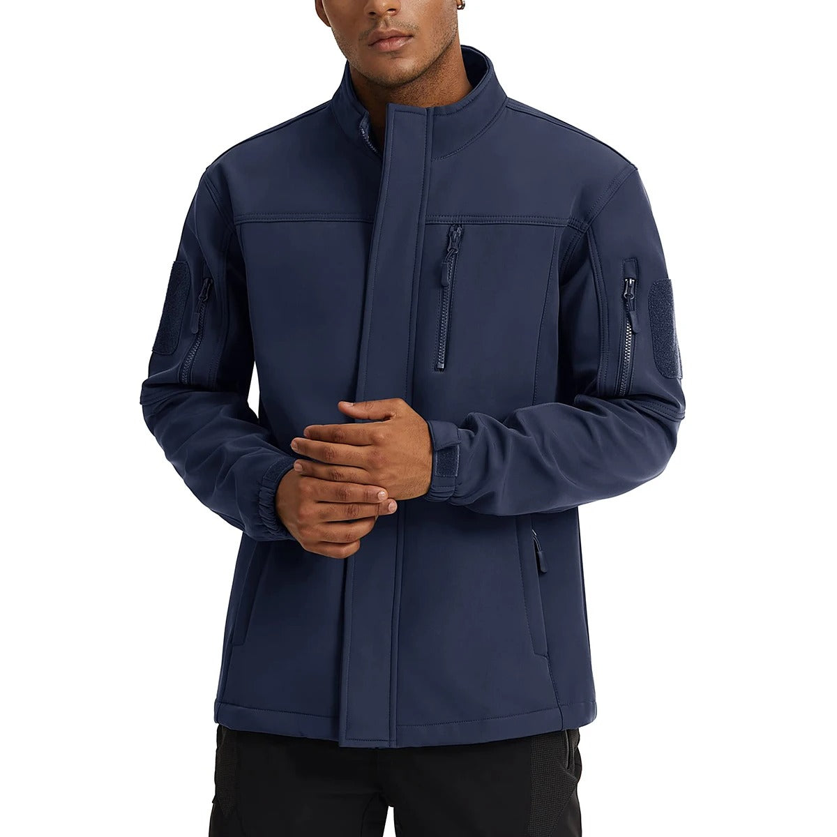Stilig menns varm vinterjakke, softshell-design for optimal beskyttelse mot kulde og vind.