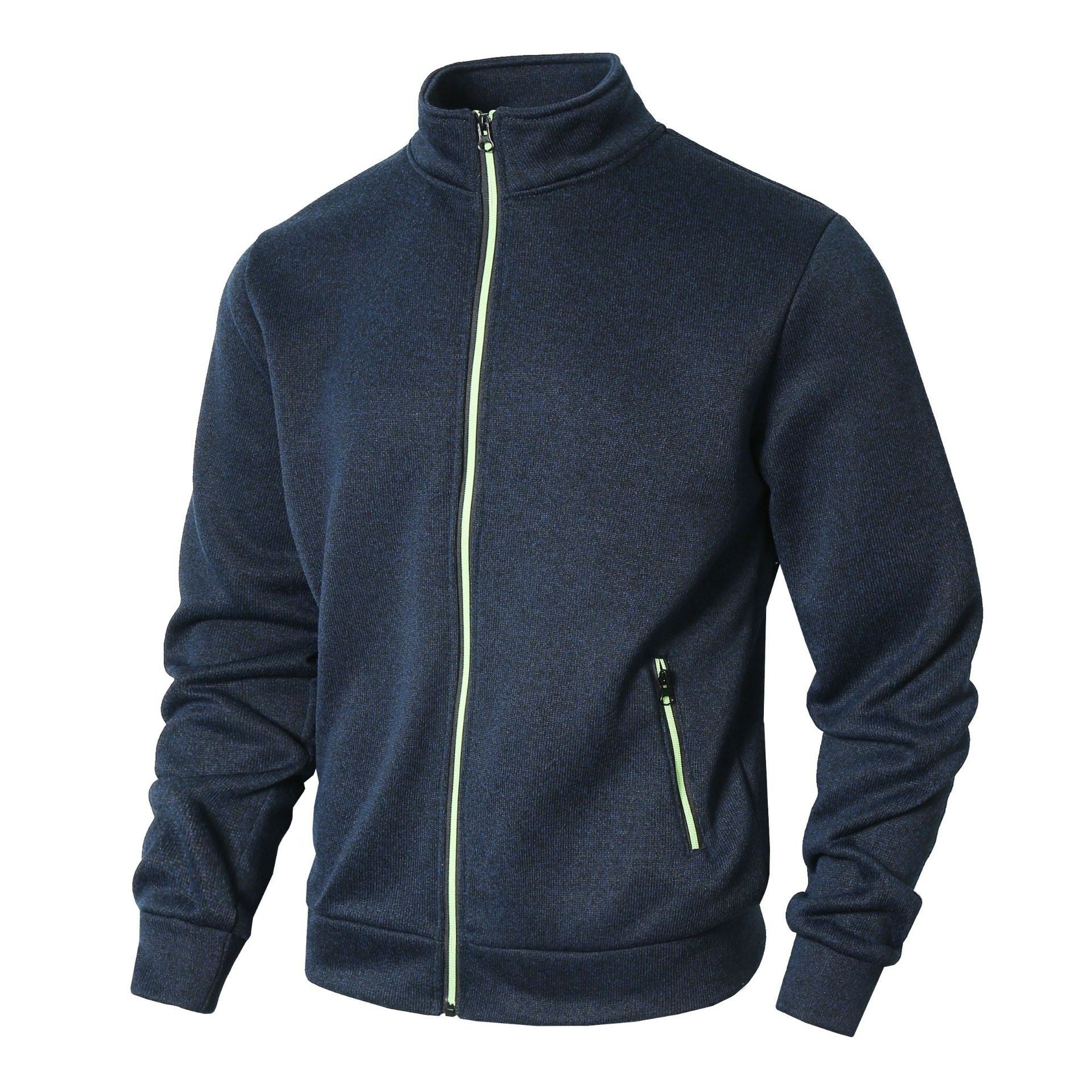 Komfortabel og varm fôret herrejakke med glidelås. Stilfull design for menn, perfekt som høst- og vinterjakke.