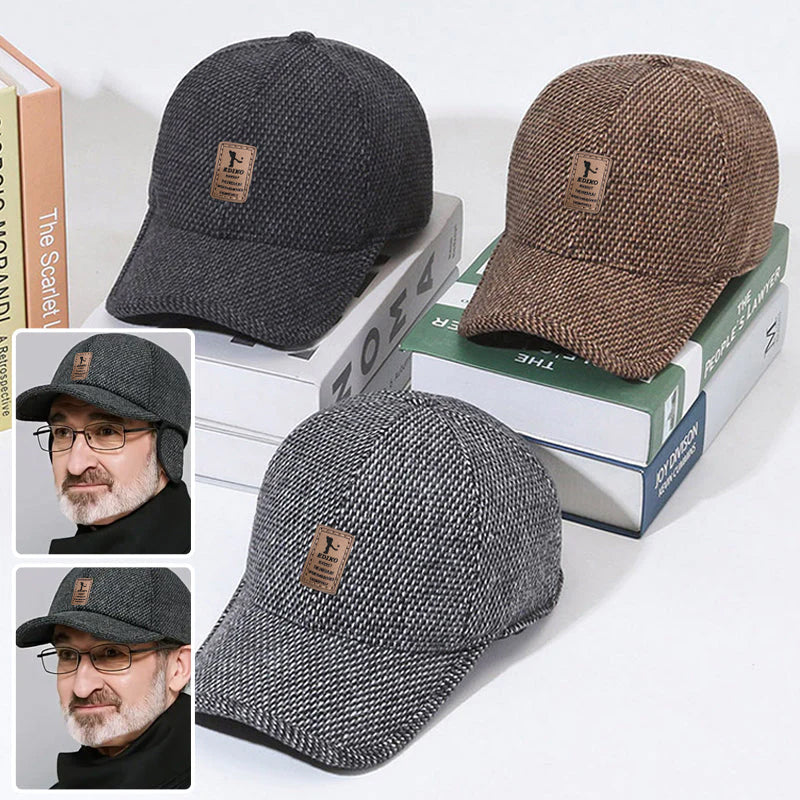 "Varm vinterbaseballcap med øreklaffer for damer, stilig design, beskytter mot kulde, perfekt til vinterantrekk."