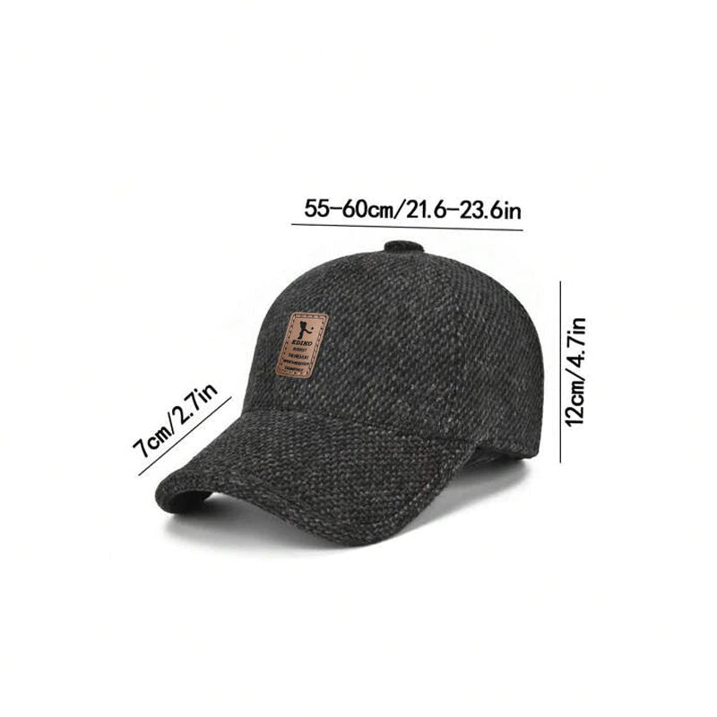 "Varm vinterbaseballcap med øreklaffer for damer, stilig design, beskytter mot kulde, perfekt til vinterantrekk."