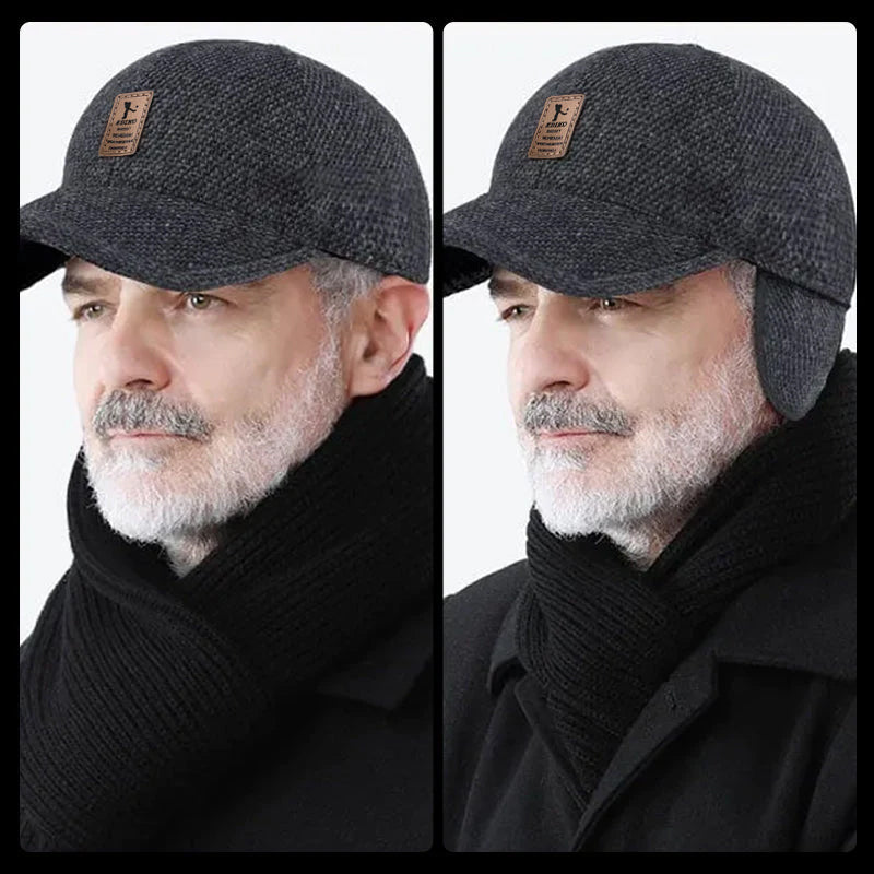 "Varm vinterbaseballcap med øreklaffer for damer, stilig design, beskytter mot kulde, perfekt til vinterantrekk."