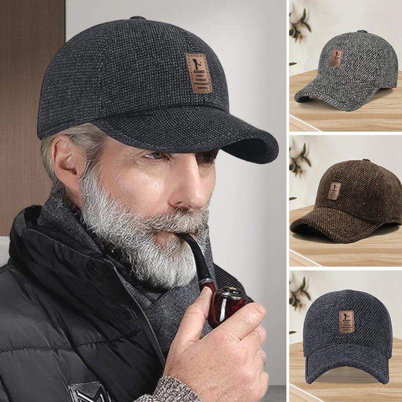 "Varm vinterbaseballcap med øreklaffer for damer, stilig design, beskytter mot kulde, perfekt til vinterantrekk."