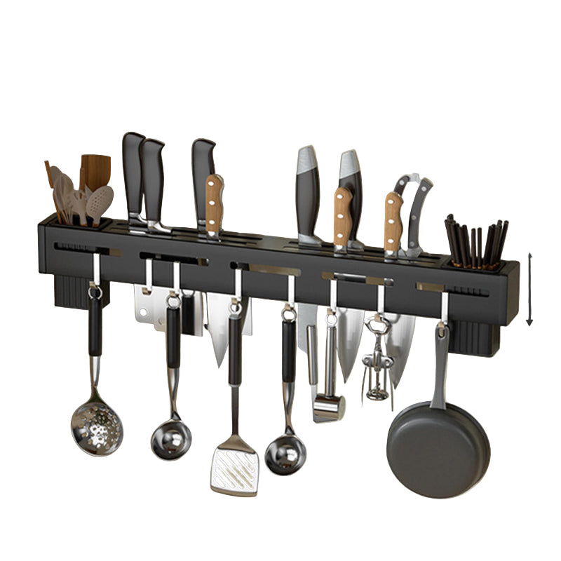Veggmontert magnetisk knivholder for kjøkken. Elegant, plassbesparende design for ryddig oppbevaring.
