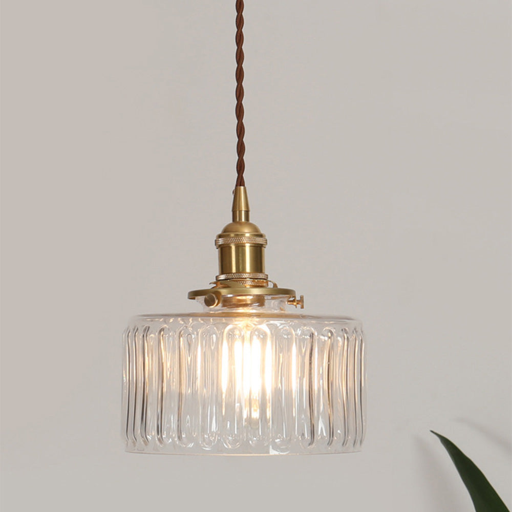 Vintage krystallen pendellampe med glassdesign. Elegant hengelampe for hjemmet, justerbar høyde for perfekt stil.