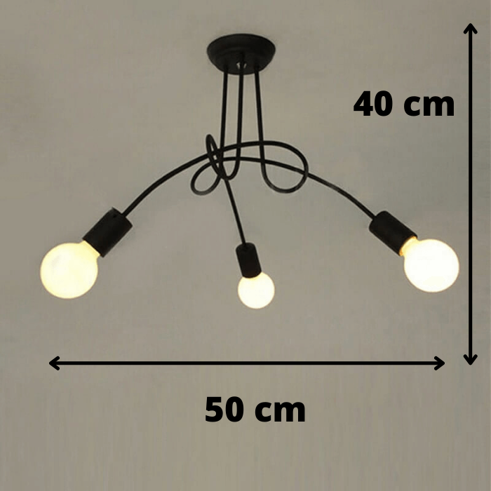 Kunstnerisk bilde av Vintage Sputnik taklampe med fokus på lysspillet, skaper stemningsfull belysning i ethvert rom.