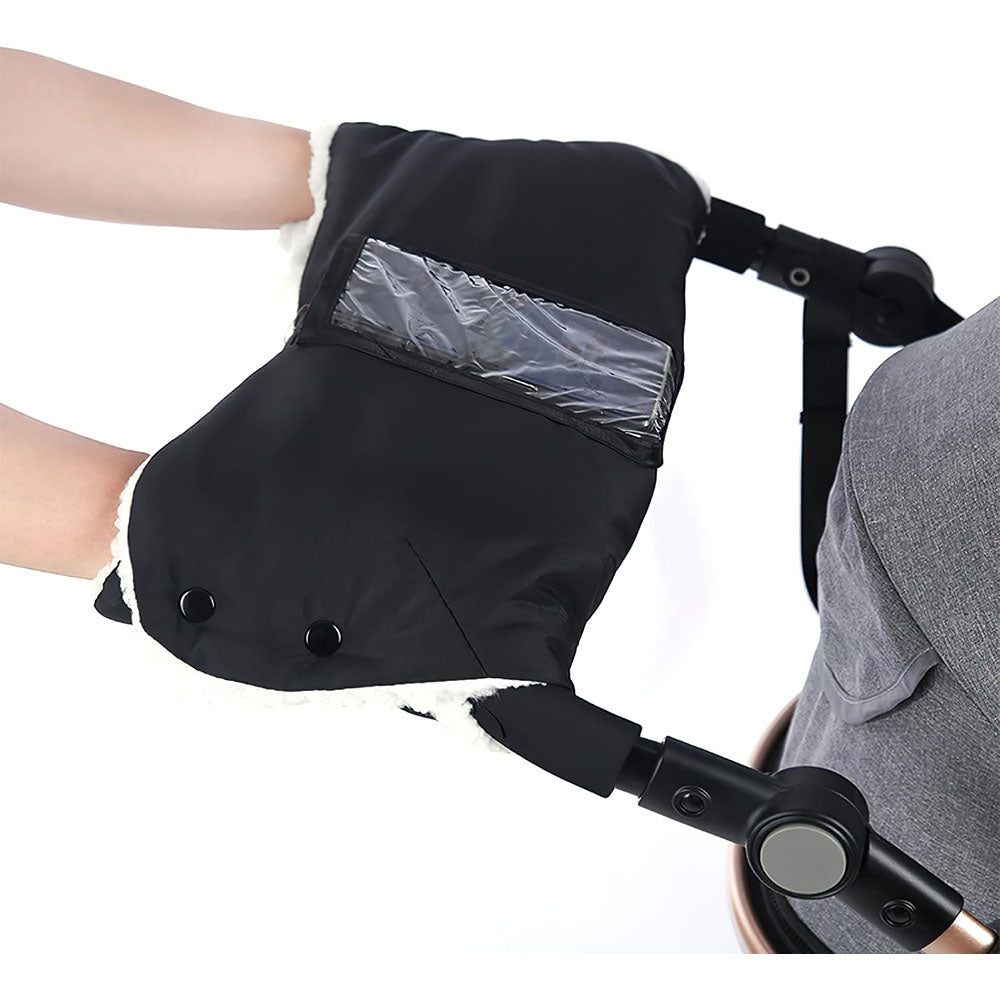 Vinterhansker for barnevogn, varme og vanntette med fleecefôr. Perfekt til foreldre på trilletur.