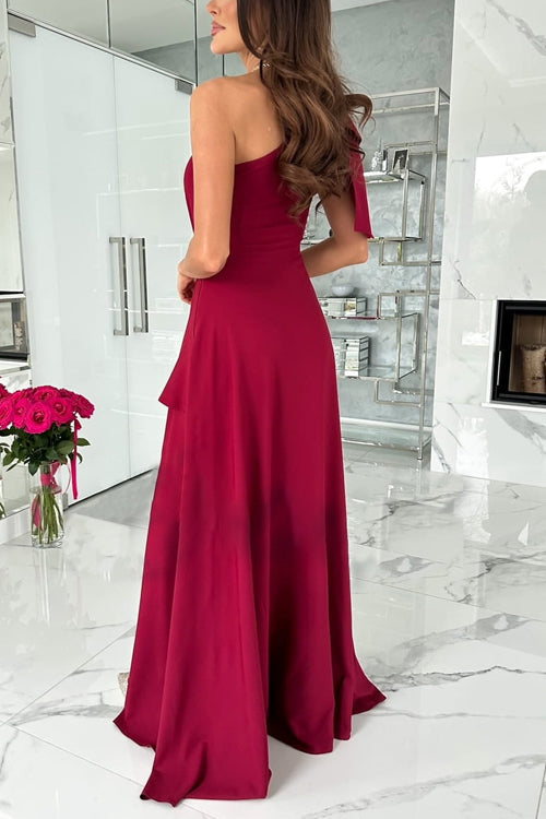 Lillia Dress with Slit Shoulders