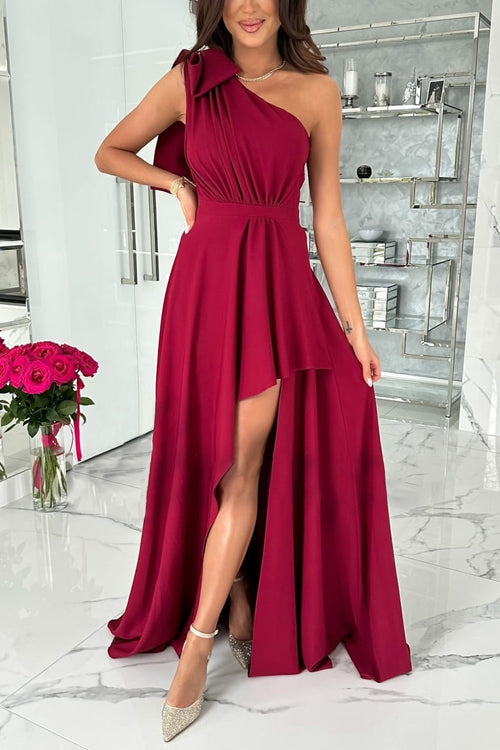 Lillia Dress with Slit Shoulders