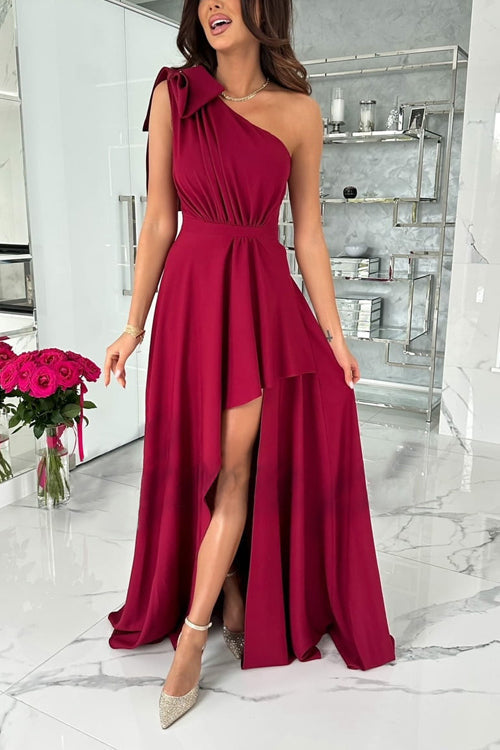 Lillia Dress with Slit Shoulders