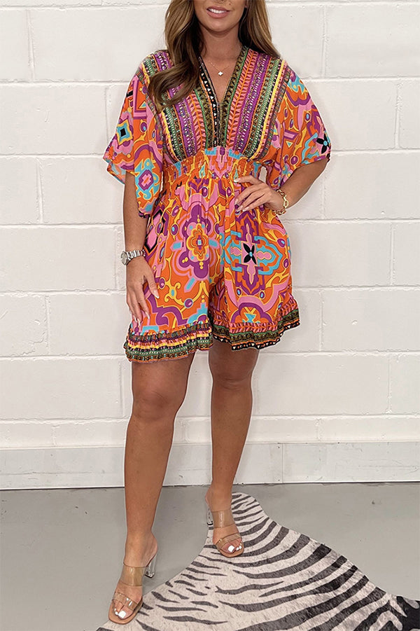 Rachel Jumpsuit with trendy summer print