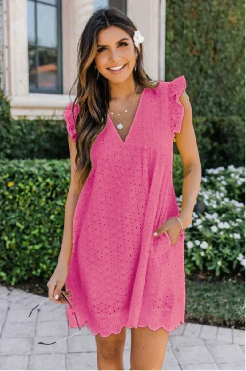 Ceviére Spring Dress with Integrated Shorts